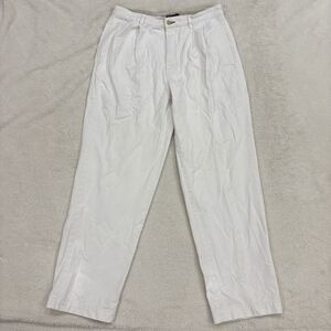 Tommy Hilfiger Pants Mens 34x32 Cream Khakis Pleated Vintage Preppy